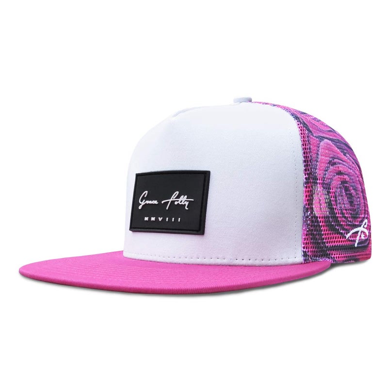 Grace Folly Trucker Hat for Men & Women. Snapback Mesh Caps (US, Alpha, One Size, One Size, Rose- Pink) - Image 1